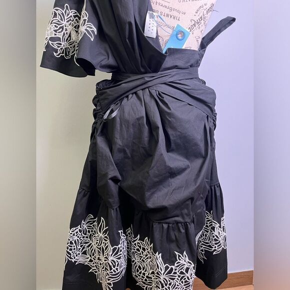 TANYA TAYLOR "Amber" Embroidered One Shoulder Mini Dress Plus Size 20 $495 - Picture 3 of 14